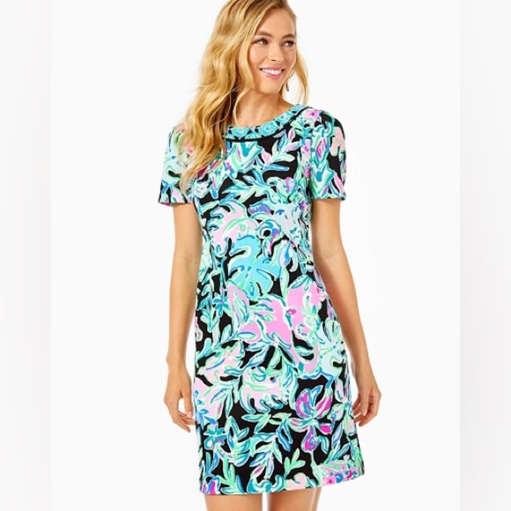 NWT Lilly Pulitzer Tamaya Dress Lets Get Wild Engineered Multi resort coastal